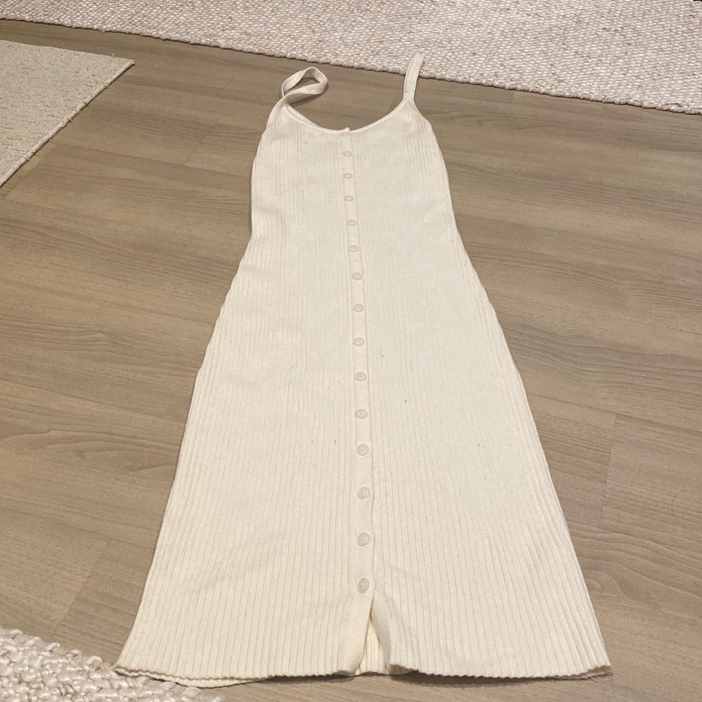 Abercrombie & Fitch Cream Midi Dress